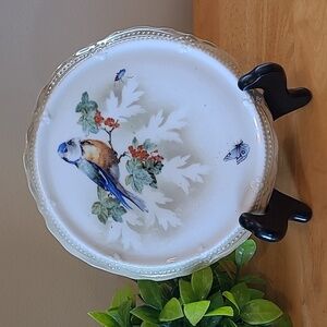 LEUCHTENBURG Vintage Bird/Butterfly Porcelain Trivet, Made In Germany